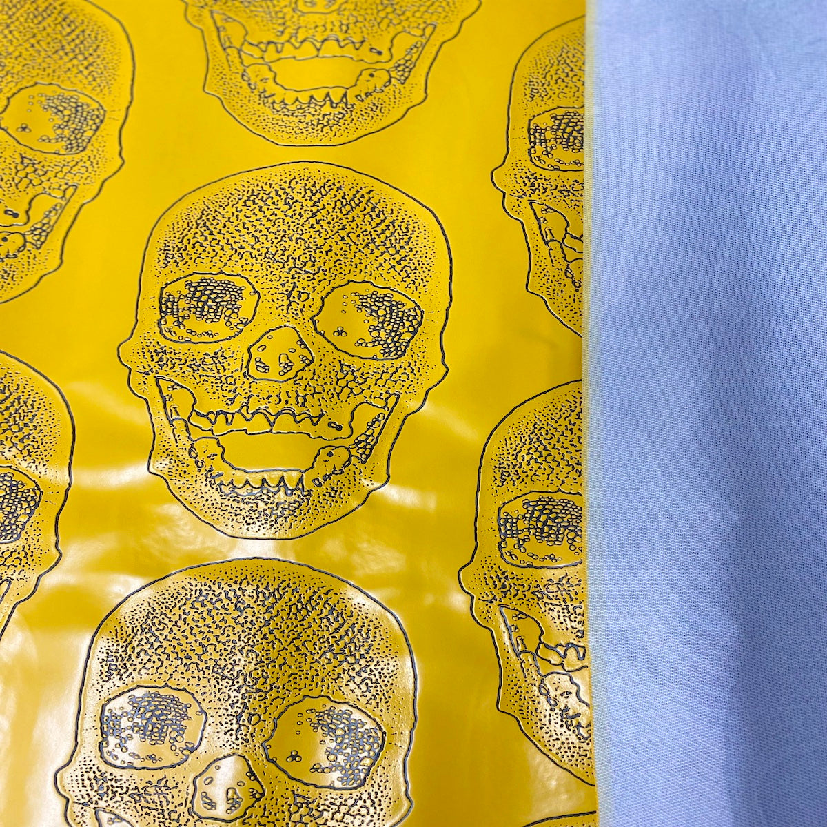 Vinyl Fabric Skeleton Skull Print