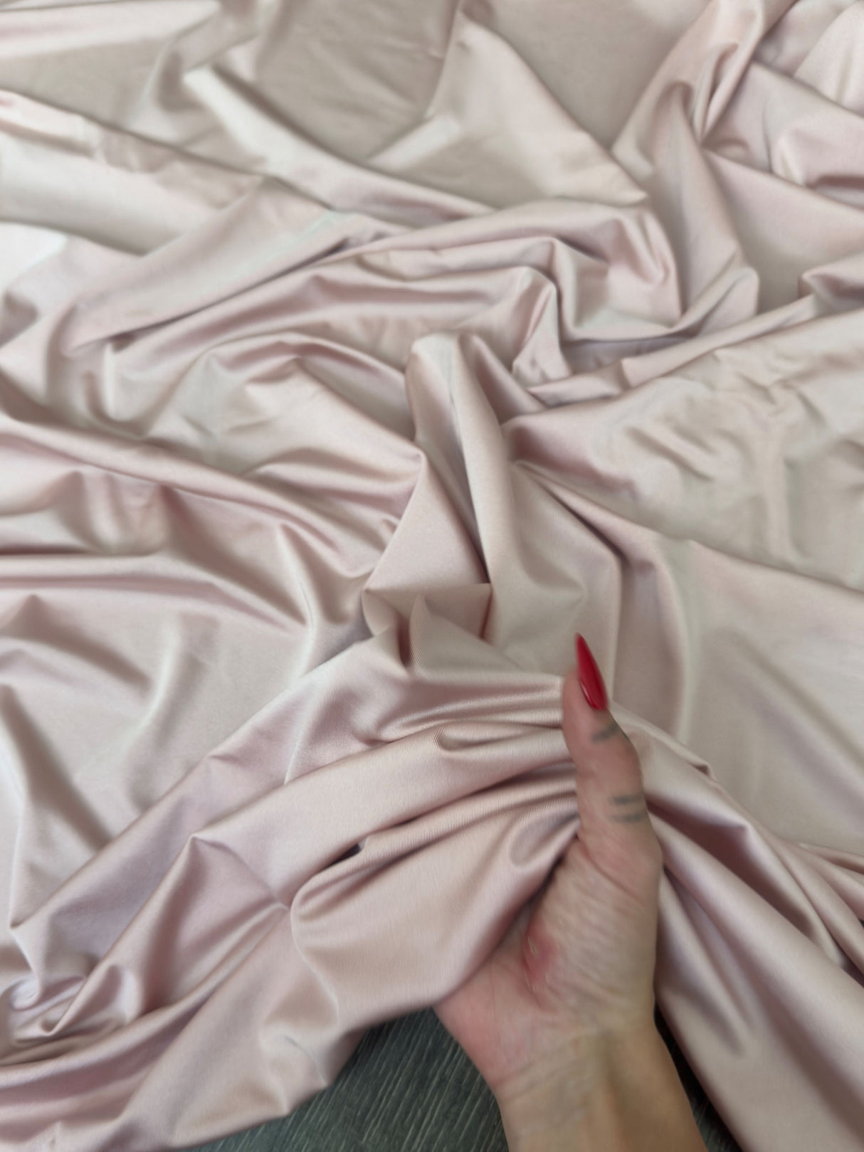 Shiny Yoga Spandex Blush Pink