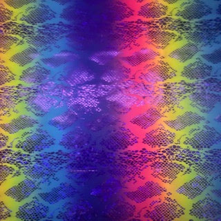 Polyester Spandex Snake Hologram Fabric