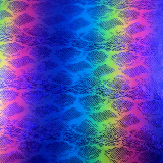 Polyester Spandex Snake Hologram Fabric