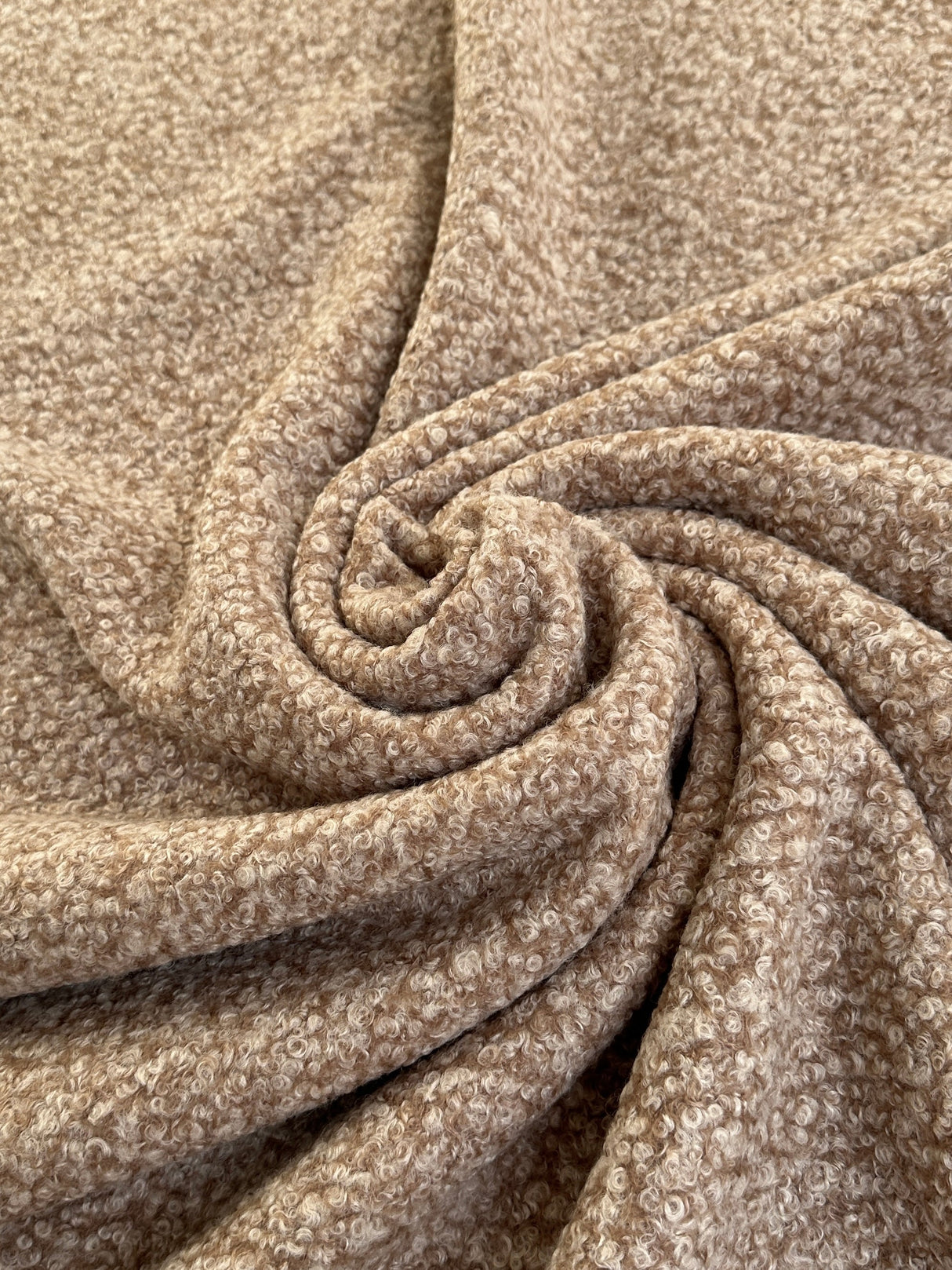 Beige Brown Premium Faux Wool