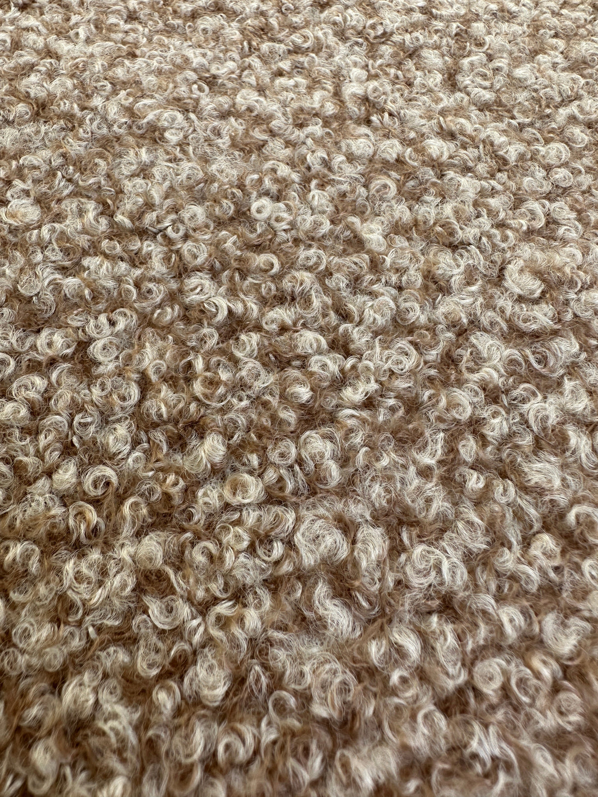 Beige Brown Premium Faux Wool