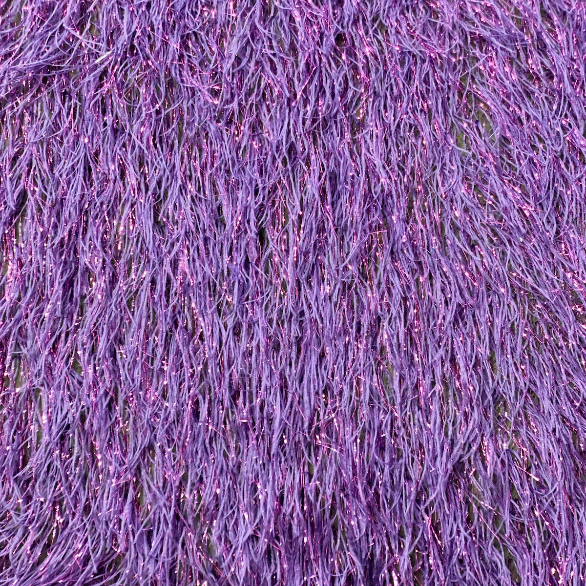 Metallic Faux Fur Tinsel Ostrich Feather Polyester Fabric - Metallic Faux Ostrich Feather, 54" Width (1 Yard)