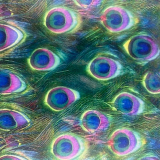 Polyester Spandex Digital Peacock Foil Print Fabric