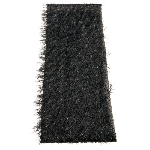 Metallic Faux Fur Tinsel Ostrich Feather Polyester Fabric - Metallic Faux Ostrich Feather, 54" Width (1 Yard)