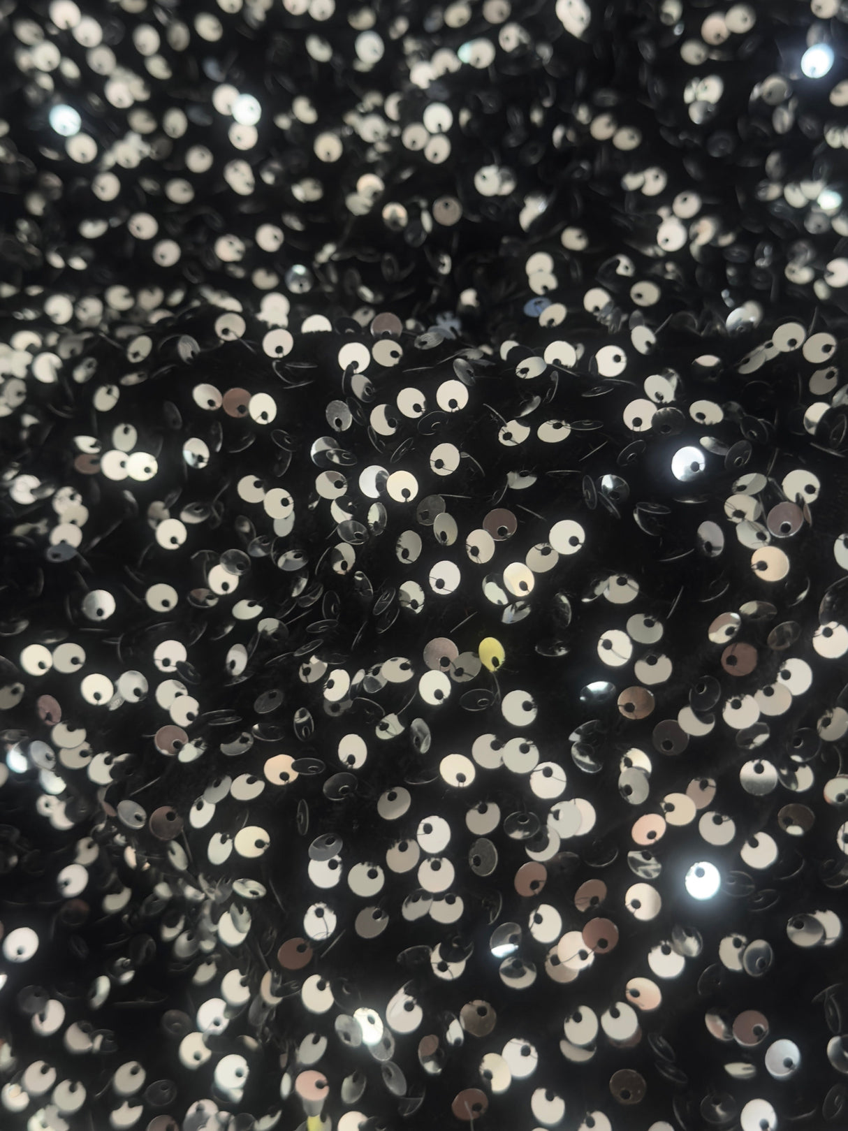 Sequin Velvet Silver Black