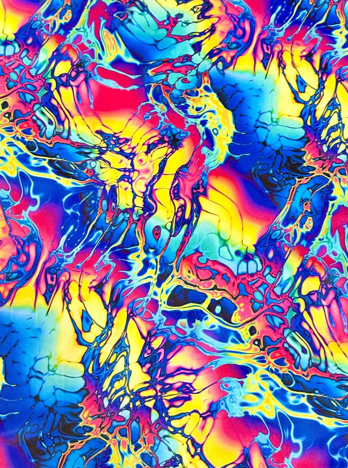 Printed Nylon Spandex Graffiti Print