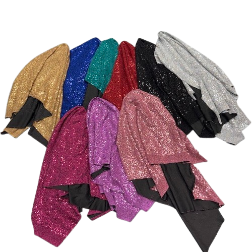 Metallic Lurex Stretch Sequins Fabric