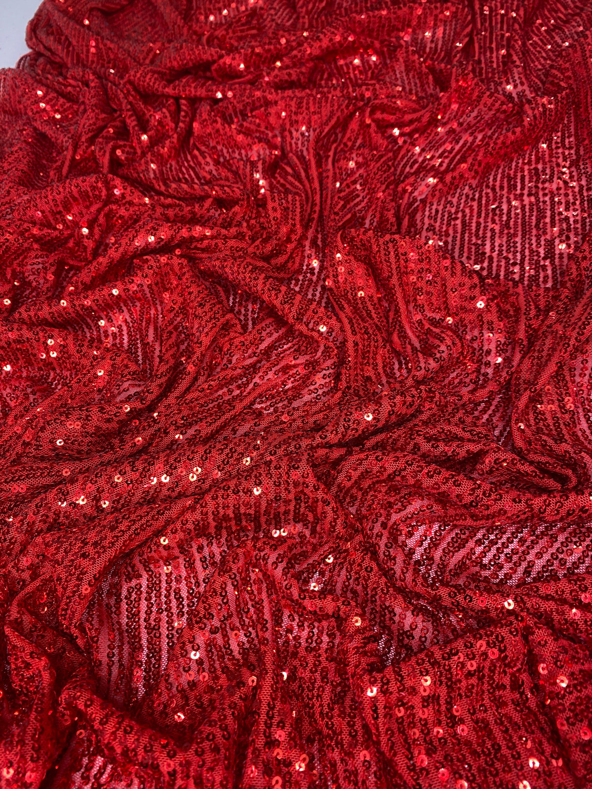 Stretch Striped Sequin Mesh
