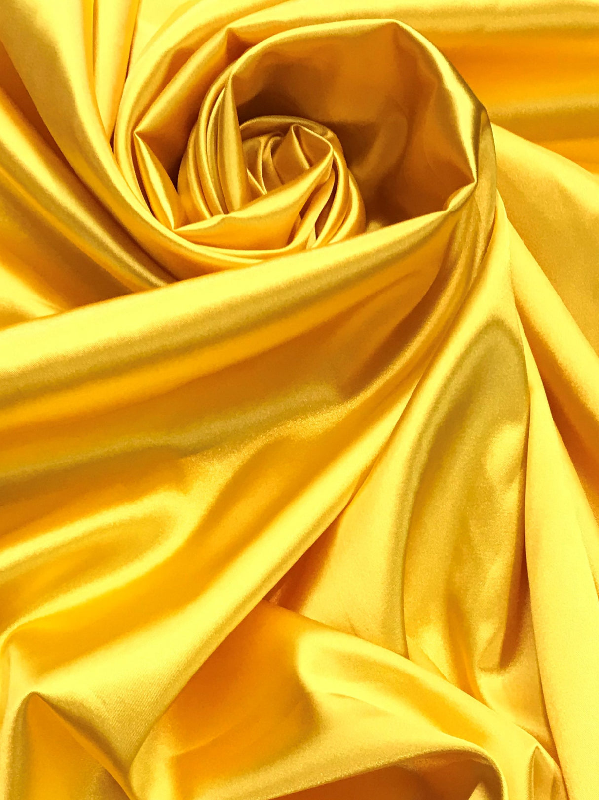 Yellow Stretch Charmeuse Fabric - Yellow, 59" Width (1 Yard)