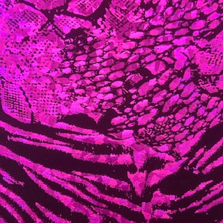 Nylon Spandex Animal Hologram Foil Fabric 60"