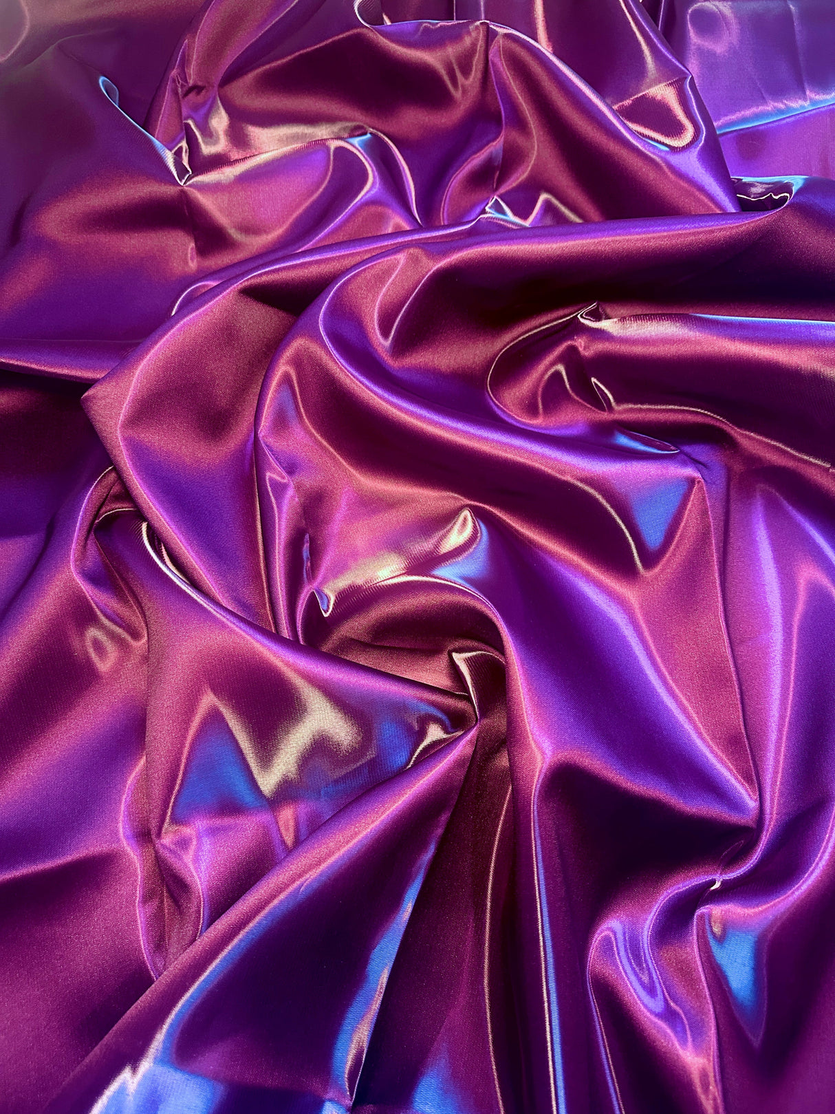 Liquid Bridal Satin Eggplant Purple