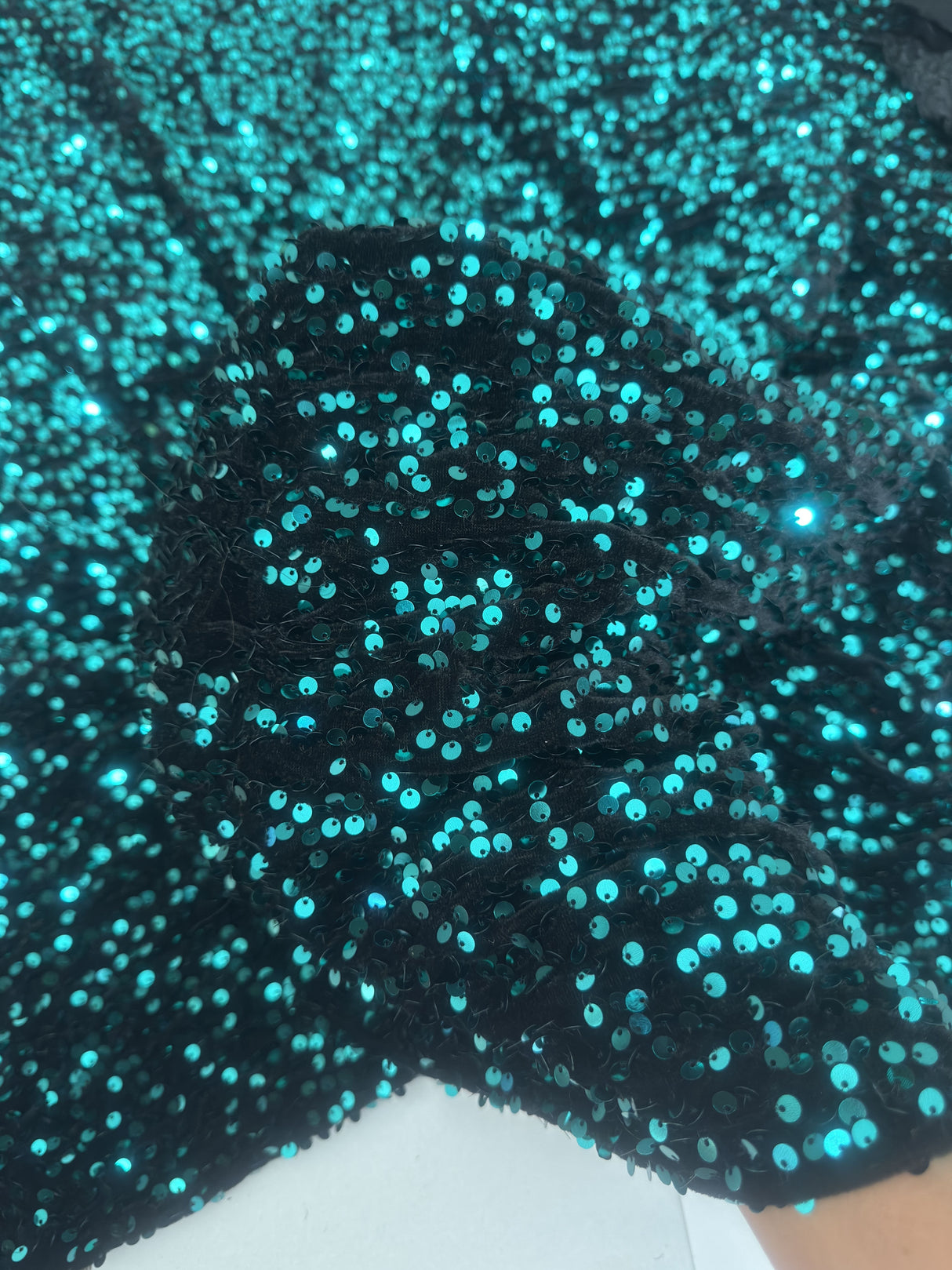 Sequin Velvet Jade Green