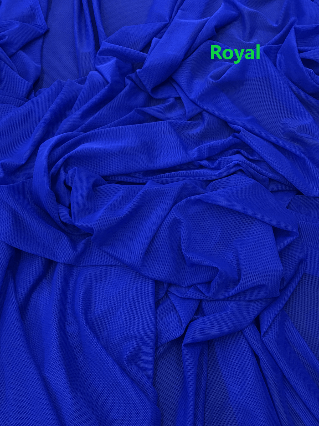 Power Mesh Nylon Spandex Fabric - Royal Blue, Sheer Mesh, 60" Width