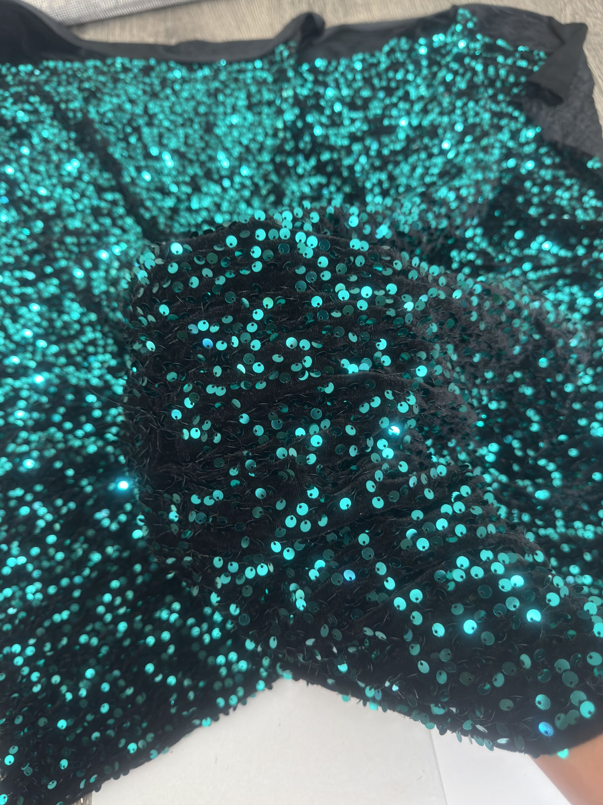 Sequin Velvet Jade Green