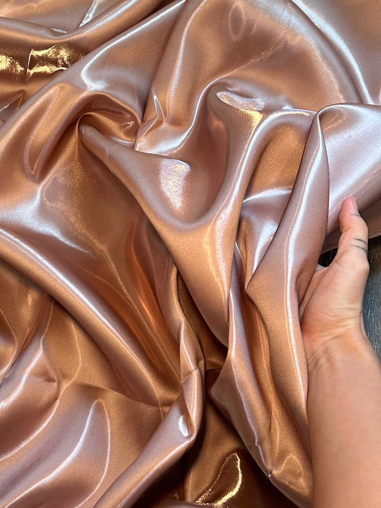 Liquid Bridal Satin Rusty Rose