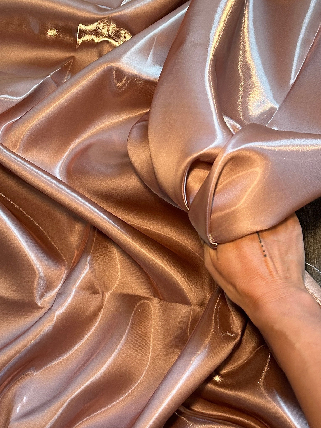 Liquid Bridal Satin Rusty Rose
