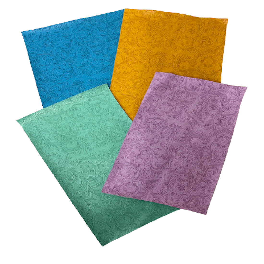 Floral Western Faux Leather PU Fabric 56” Wide Vinyl Material for Wallets, Crafts & Décor