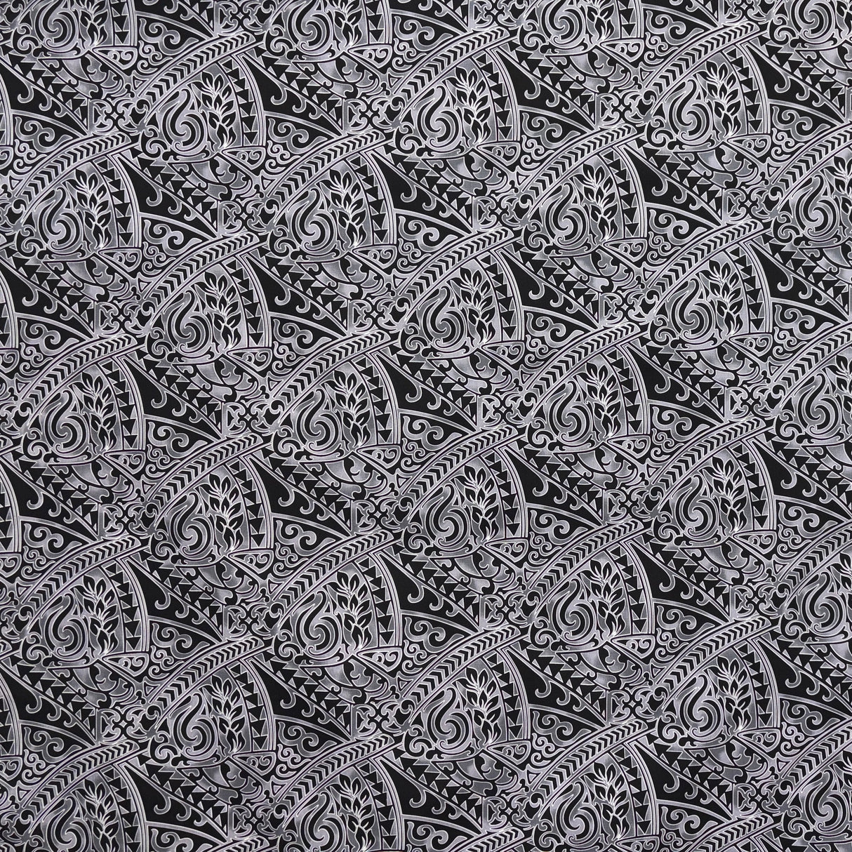 Poly-Cotton Fabric Traditional Polynesian Tattoo Triangle Formation Design