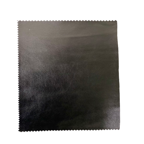 Lambskin Stretch Faux Leather Fabric - Black, Matte, 55" Width (1 Yard)