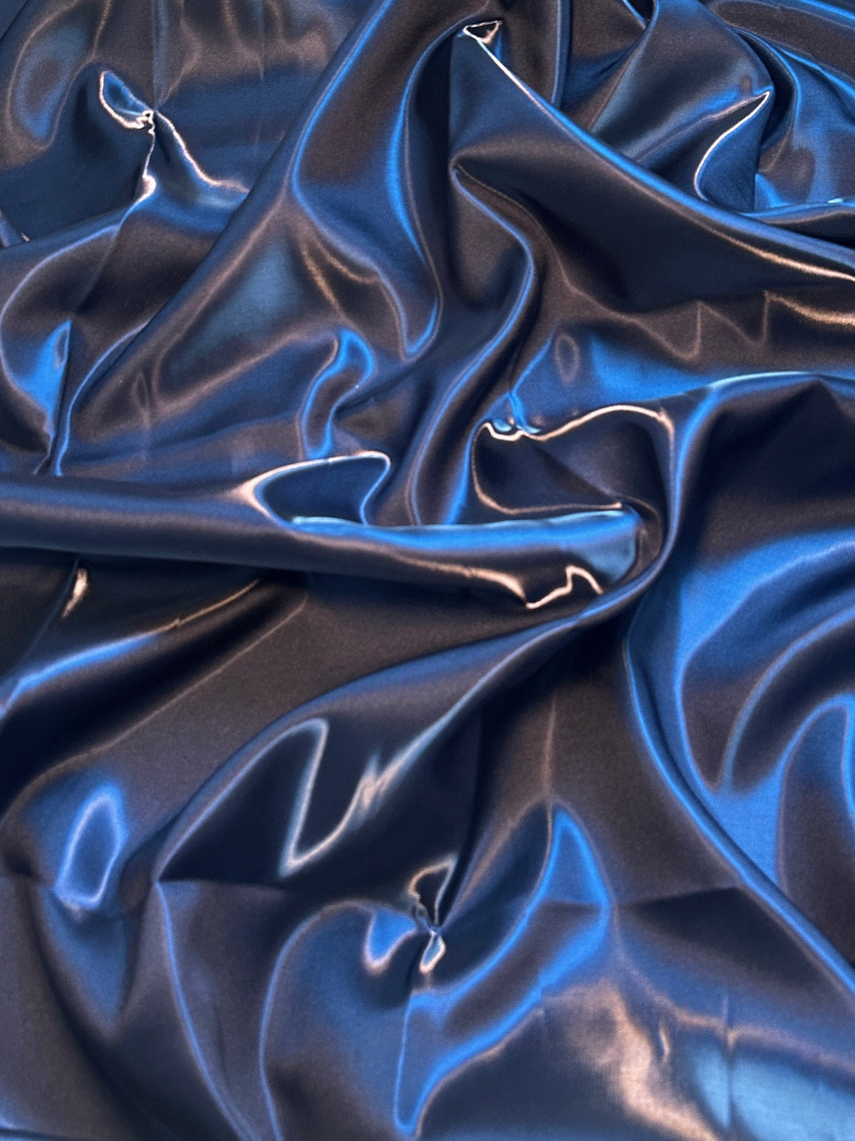 Liquid Bridal Satin Navy Blue