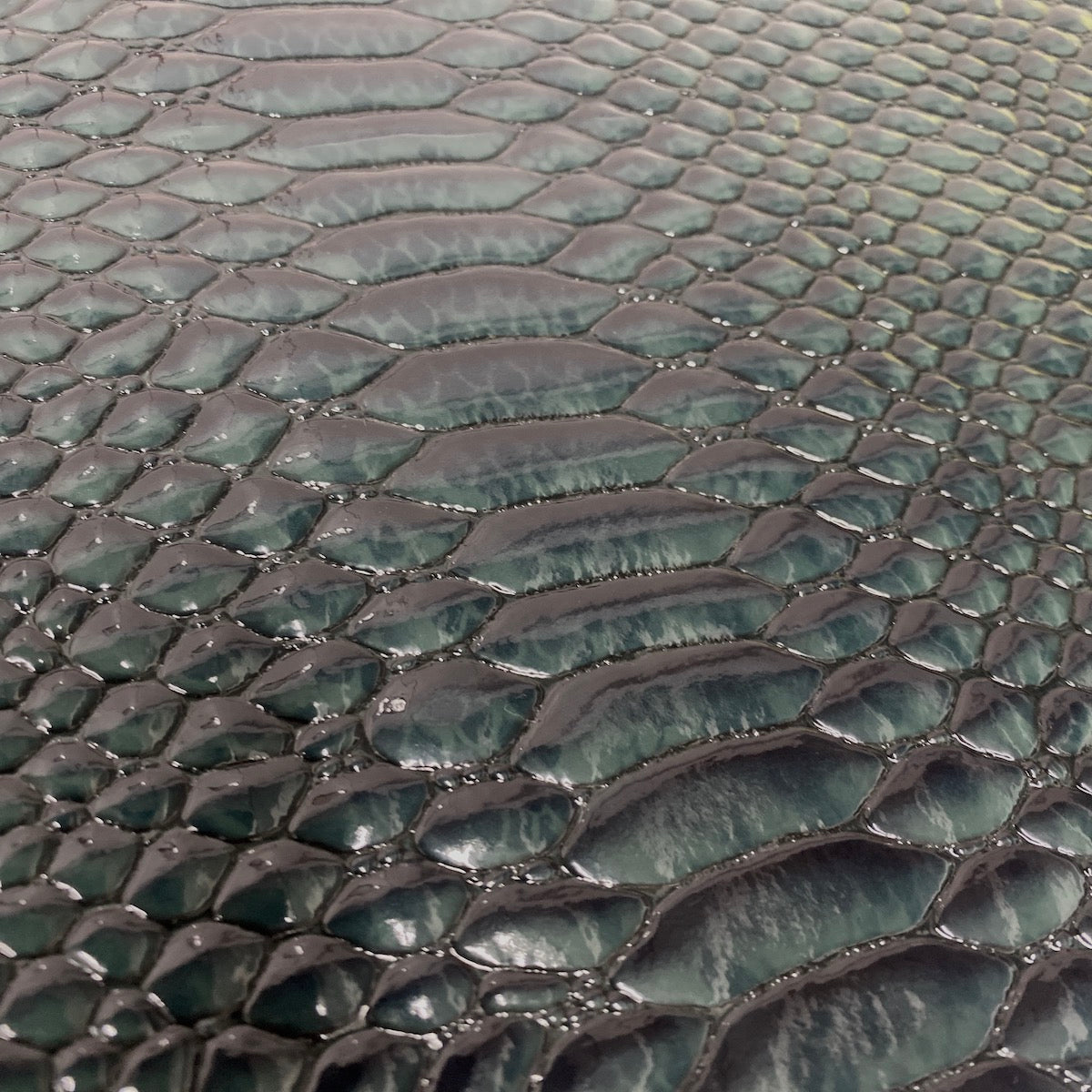 Culebra Patent 3D Embossed Snake Skin Vinyl Fabric - 3D Embossed Snake Skin, 54" Width (1 Yard)
