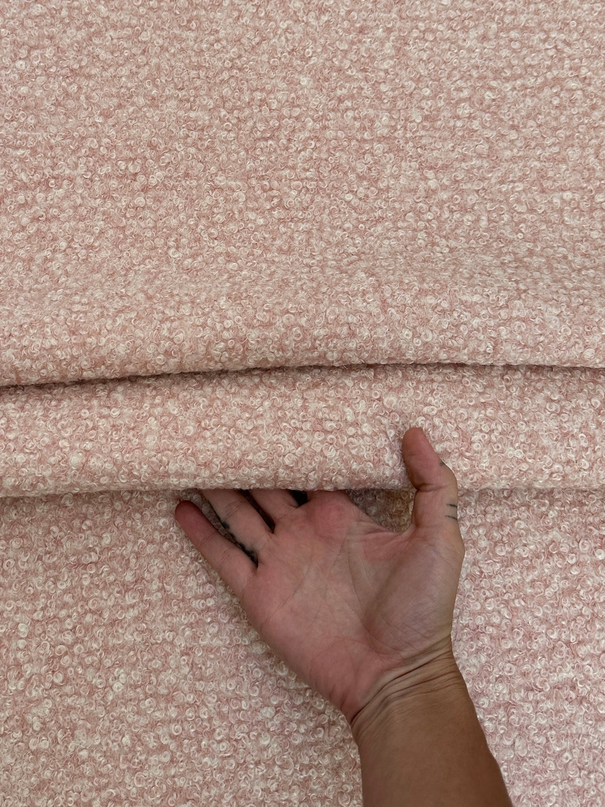 Blush Pink Premium Faux Wool