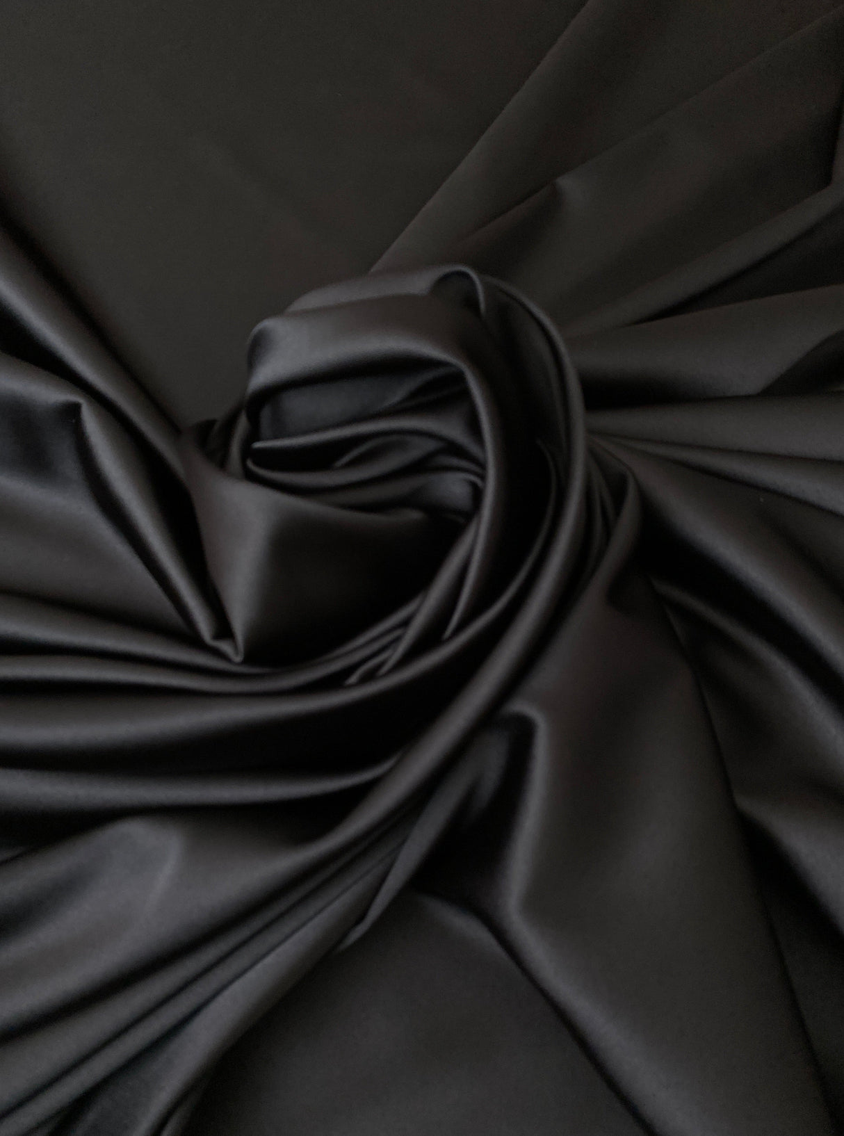 Black Stretch Crepe Back Satin