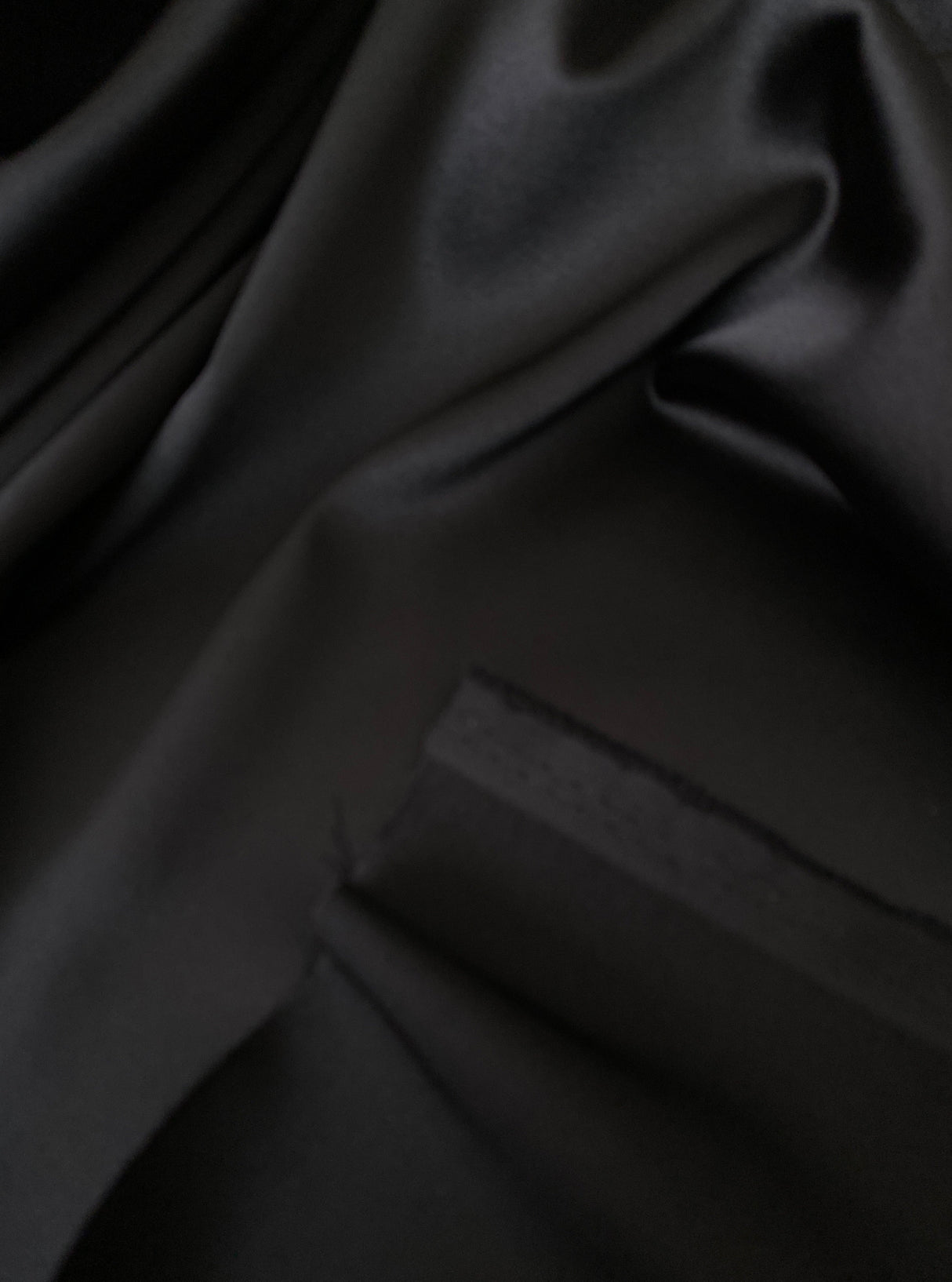 Black Stretch Crepe Back Satin