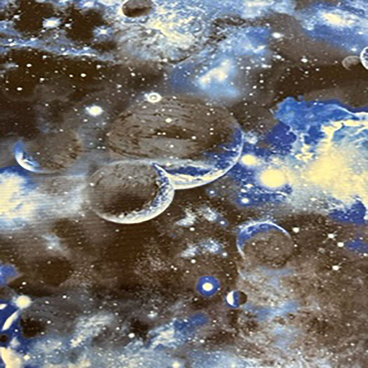 Polyester Spandex Dark Galaxy 4-Way Stretch Fabric, Black, 60" Wide