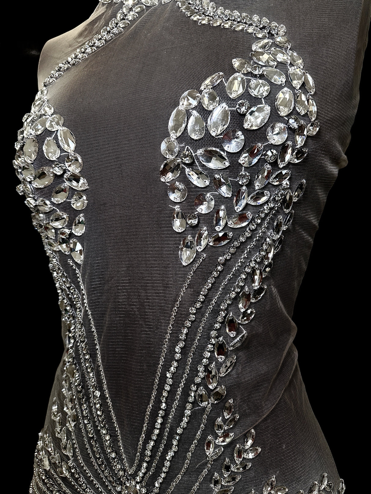 Rhinestone Applique Bodice