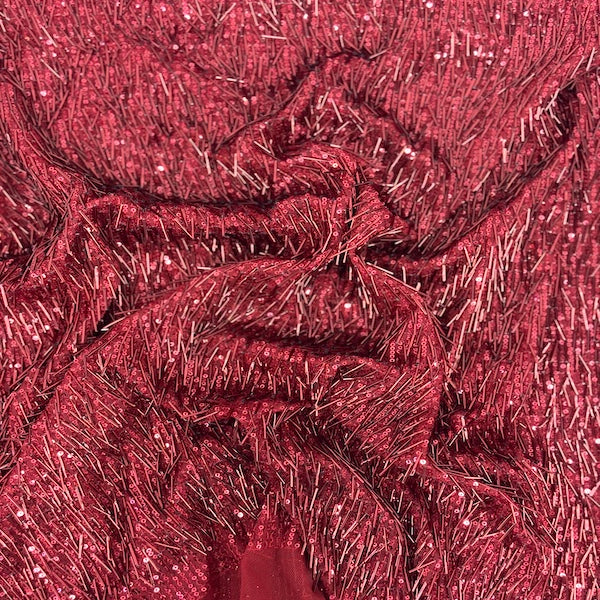 Stretch Sequins Fabric French Fringe