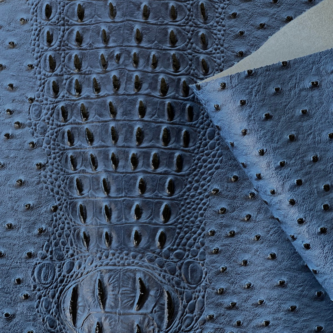 Faux Leather Vinyl Fabric Gatorich II Style, Felt Backed, 54/56" Width, Stiff Texture for Crafts