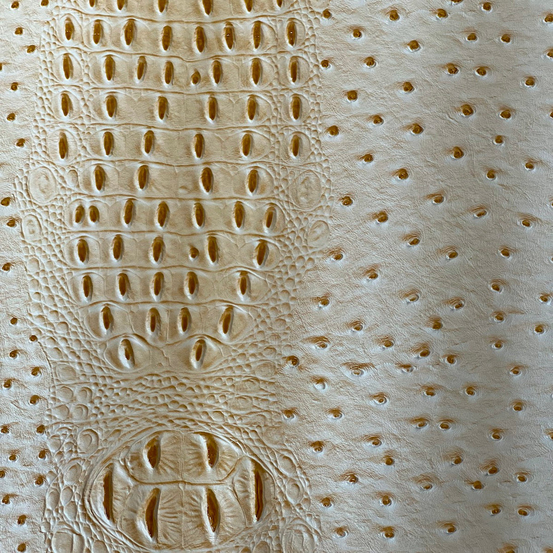 Faux Leather Vinyl Fabric Gatorich II Style, Felt Backed, 54/56" Width, Stiff Texture for Crafts