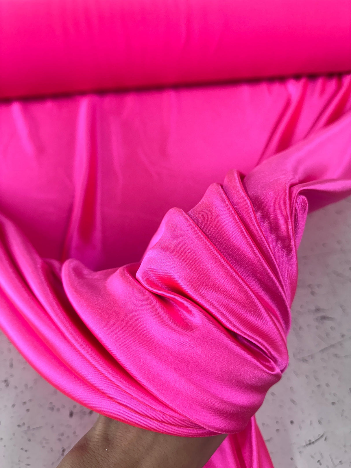 Shiny Nylon Spandex Hot Pink
