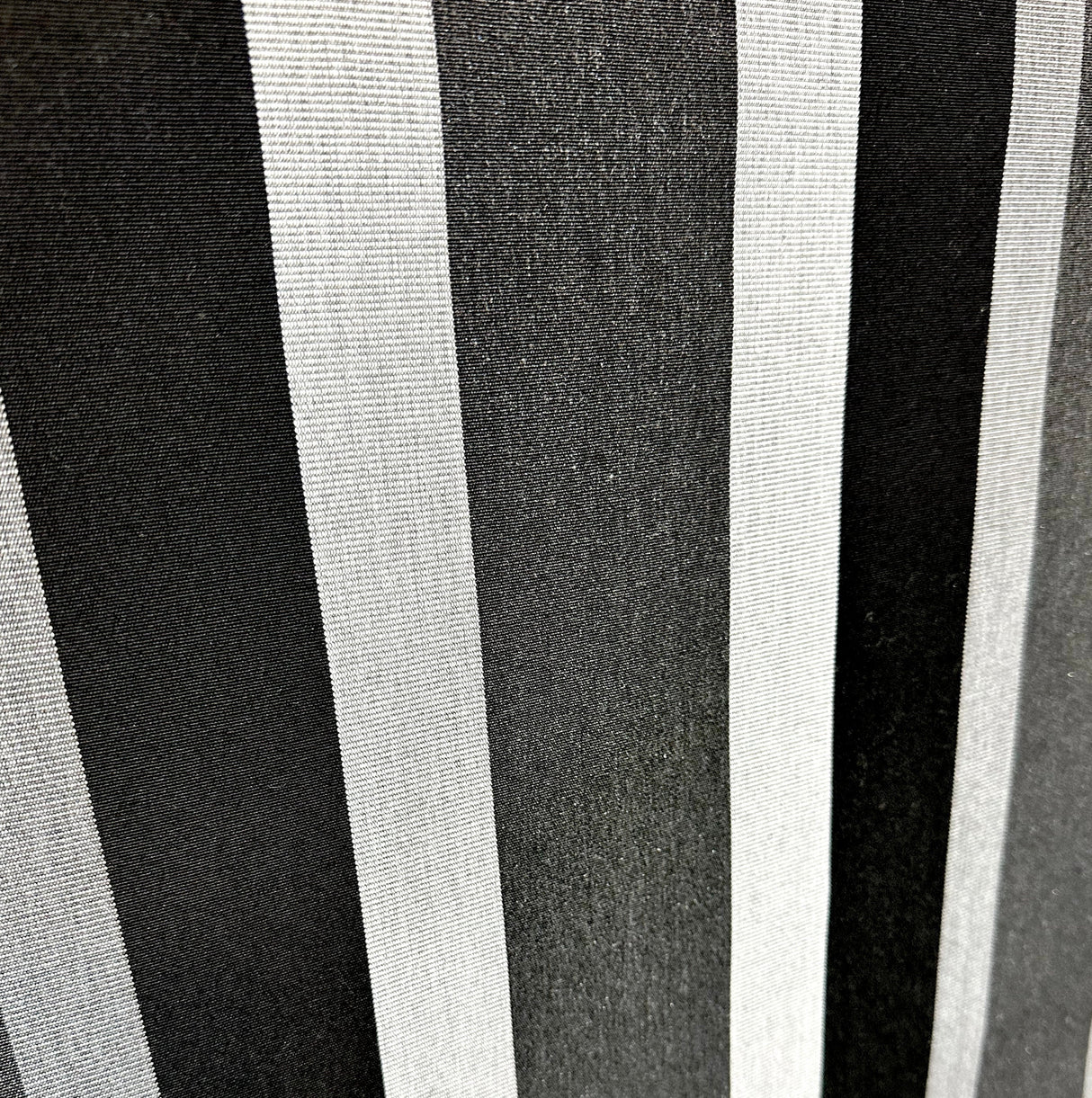 Sunbrella Shade Solution Dyed Acrylic Fabric - Black Vertical Stripes, 47" Width (By The Yard)