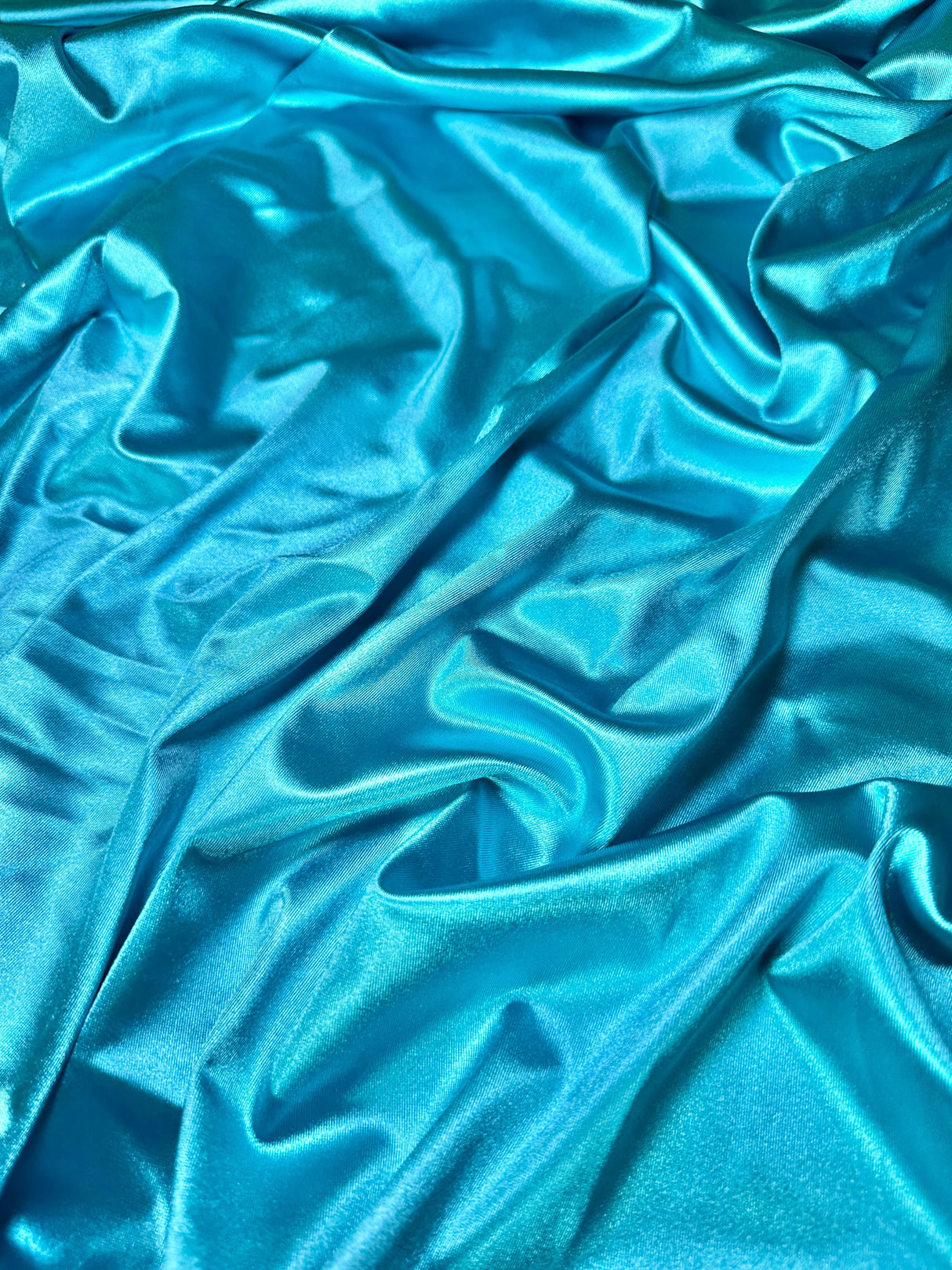 Shiny Nylon Spandex Turquoise