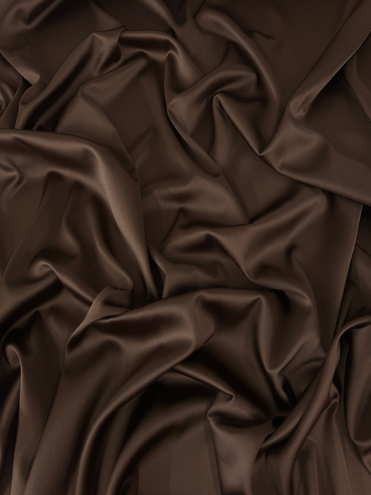 Chocolate Brown Stretch Crepe Back Satin
