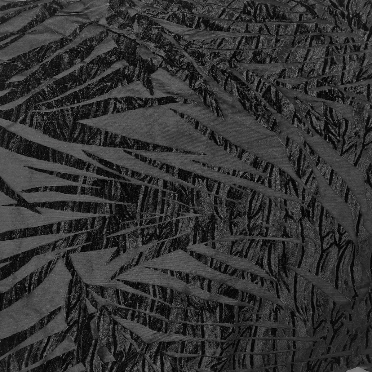 Palm Tree Floral Burnout Stretch Velvet Spandex Fabric - Blue Tie Dye, 60" Width (1 Yard)