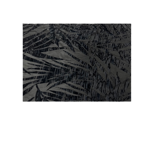 Palm Tree Floral Burnout Stretch Velvet Spandex Fabric - Blue Tie Dye, 60" Width (1 Yard)