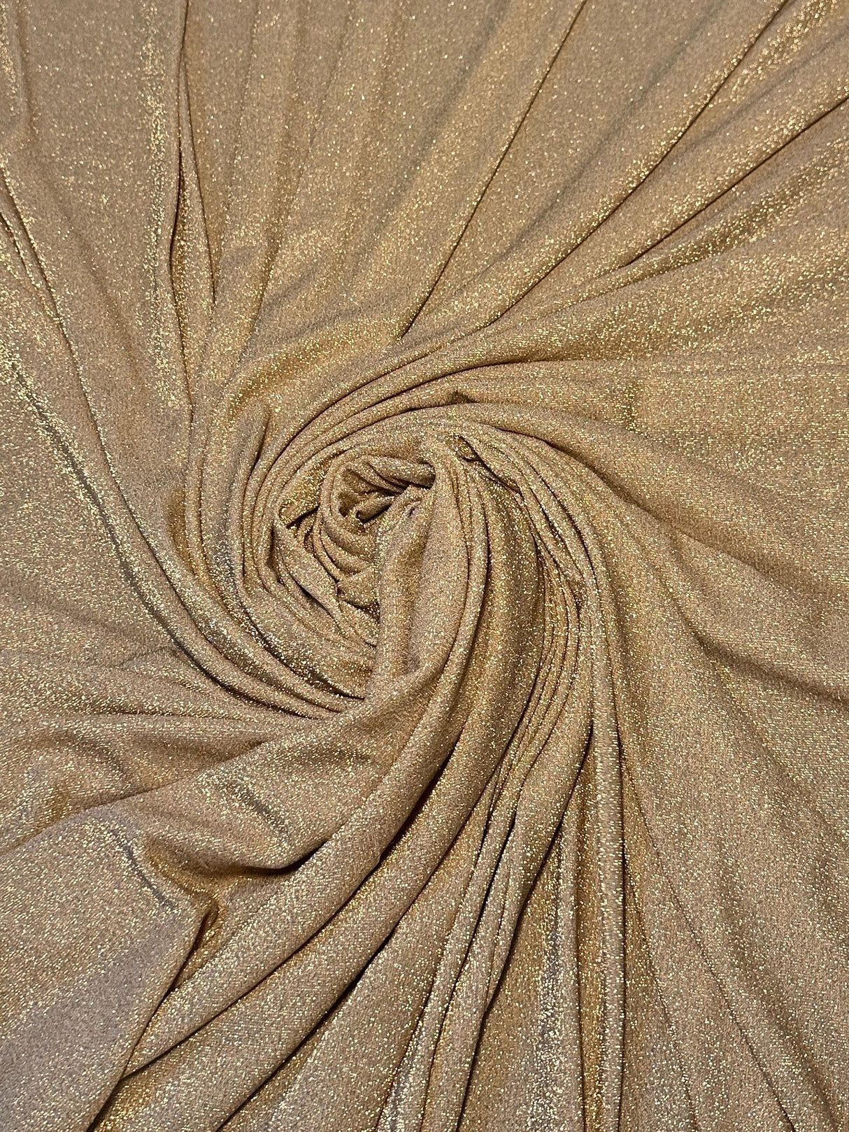 Gold Champagne Stretch Lurex Knit