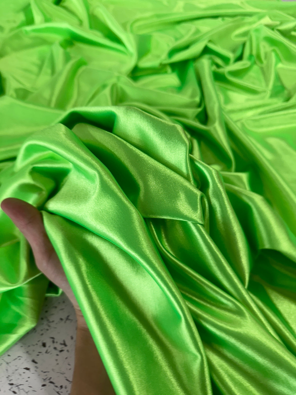 Shiny Nylon Spandex Neon Green