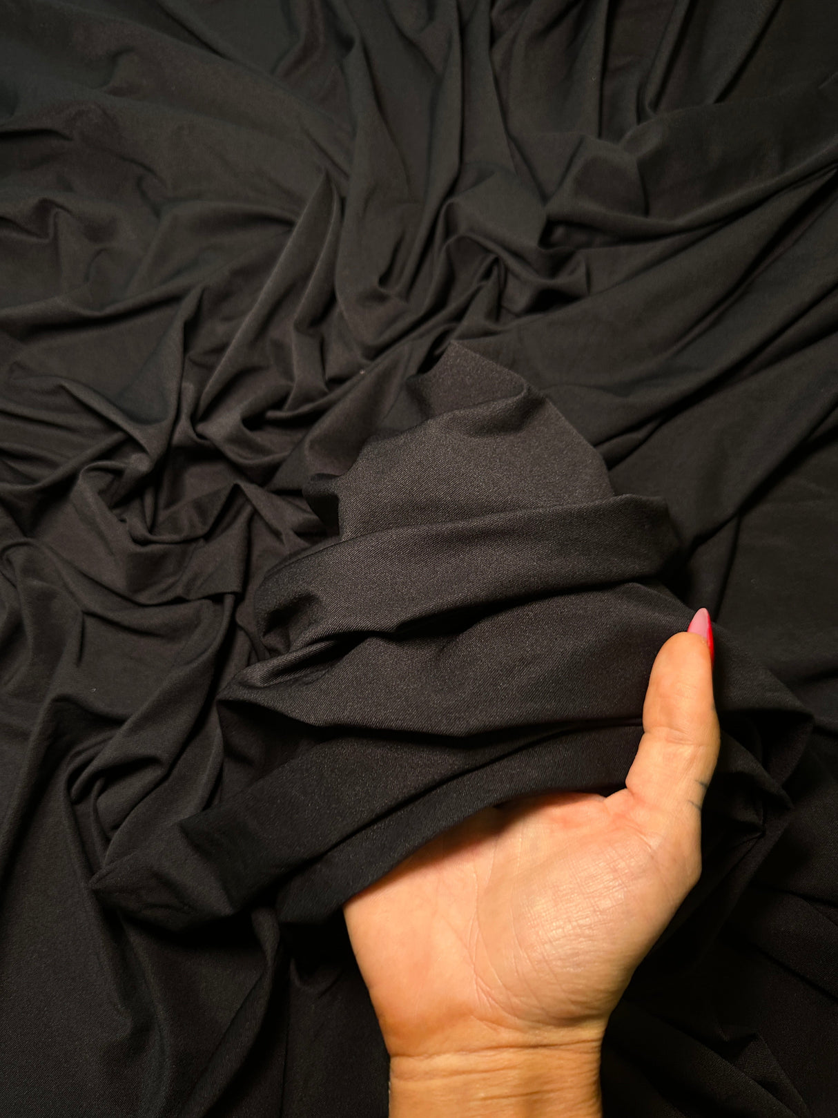 Black 4-Way Stretch Nylon Spandex