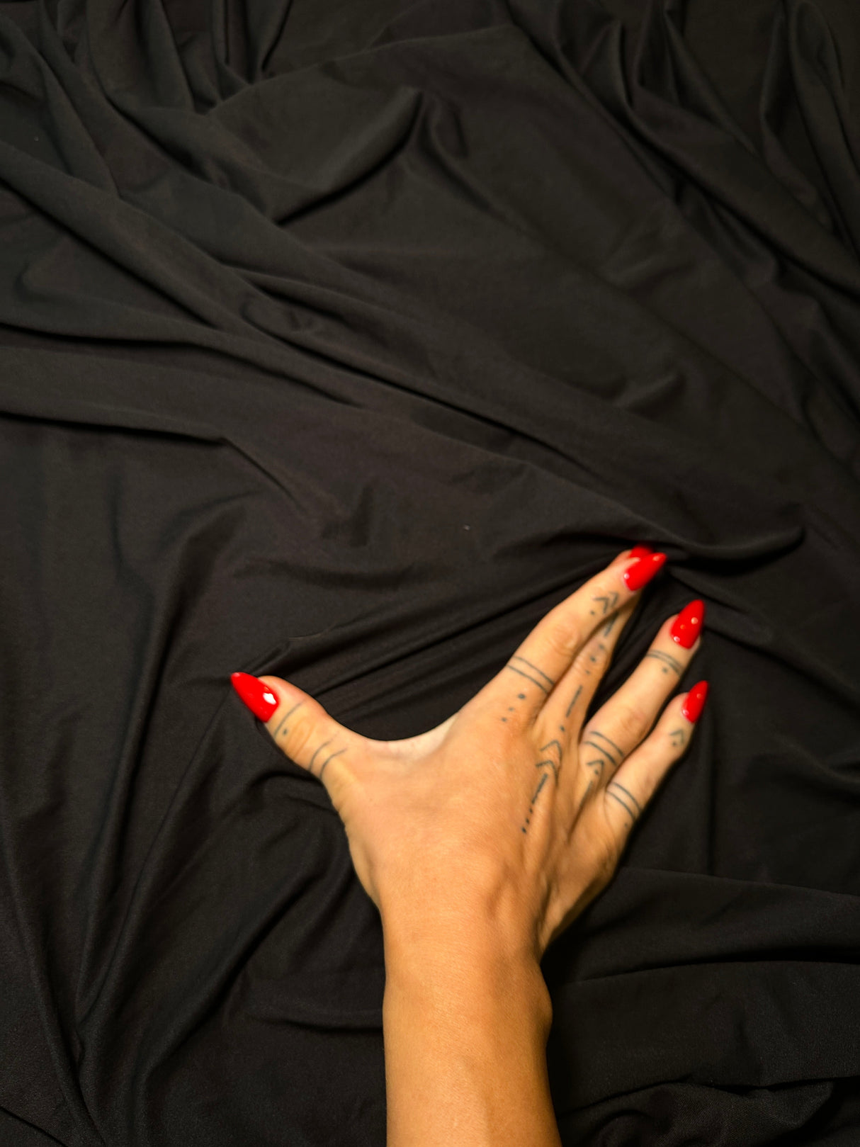 Black 4-Way Stretch Nylon Spandex
