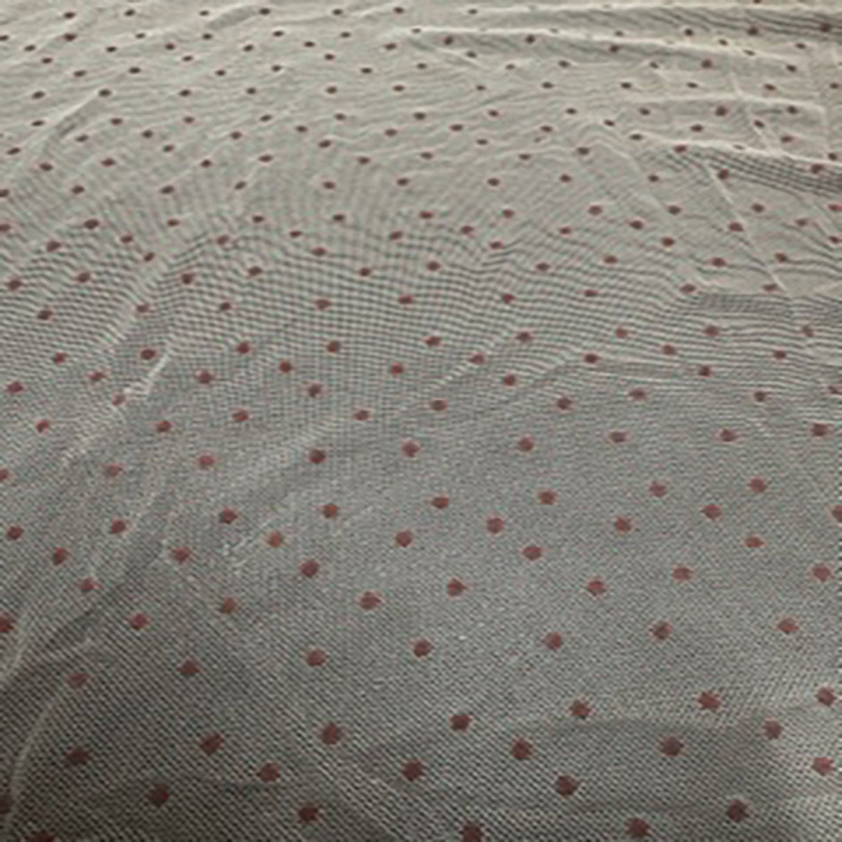 Polyester Spandex Flocked Mesh Fabric Champagne