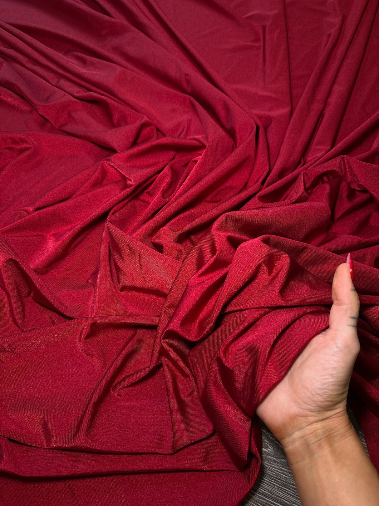 Shiny Yoga Spandex Burgundy
