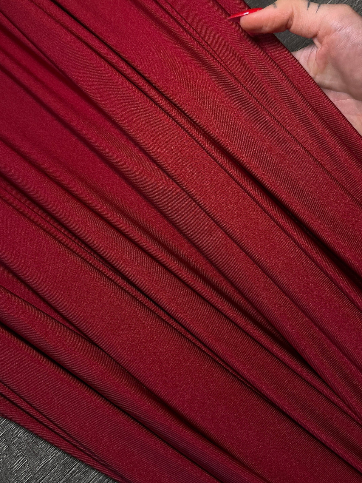 Shiny Yoga Spandex Burgundy
