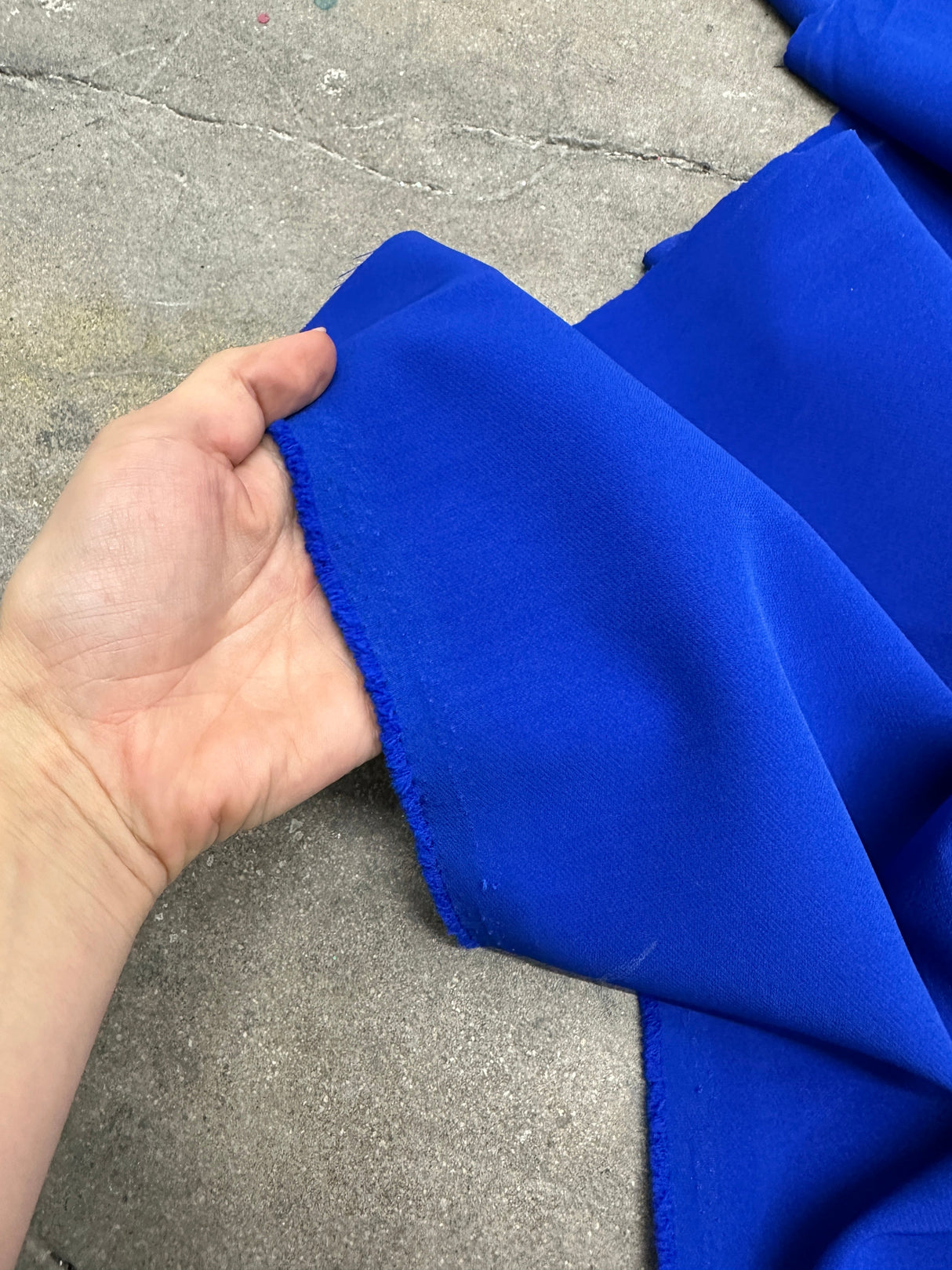 Stretch Crepe Royal Blue