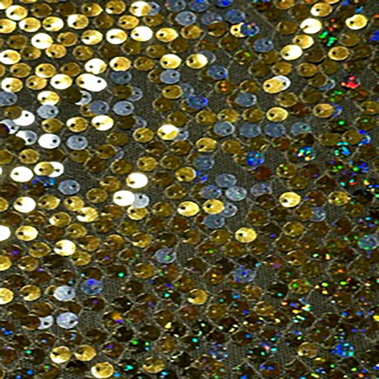 Polyester Flipper Sequin Mesh Fabric Gold Silver 50"