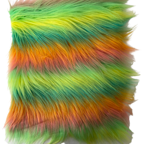 Faux Fur Fabric Striped Long Pile